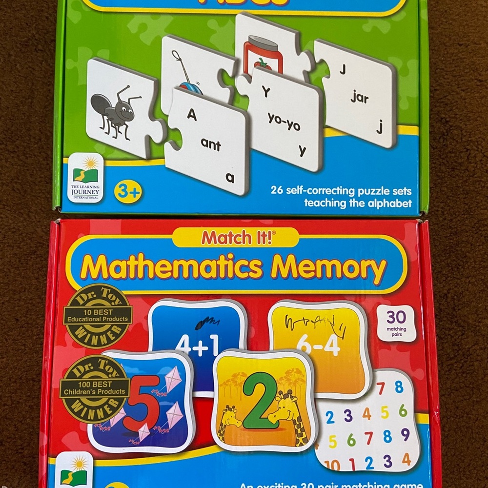 Match It! ABCs and Mathematics Memory